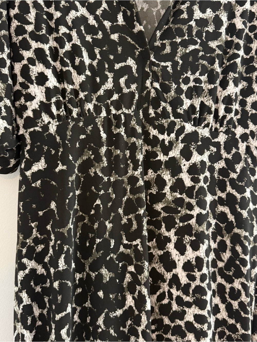 Norma Kamali x Kamali Kulture Leopard Print Stretch Jersey Maxi Gown Sz Med Boho - Picture 8 of 13